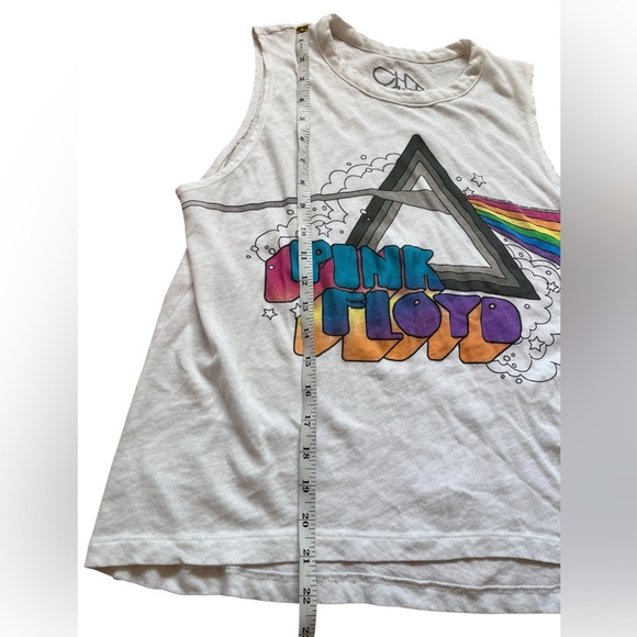 CHASER Pink Floyd graphic white sleeveless crew neck tank top 100% cotton size M - Picture 8 of 8